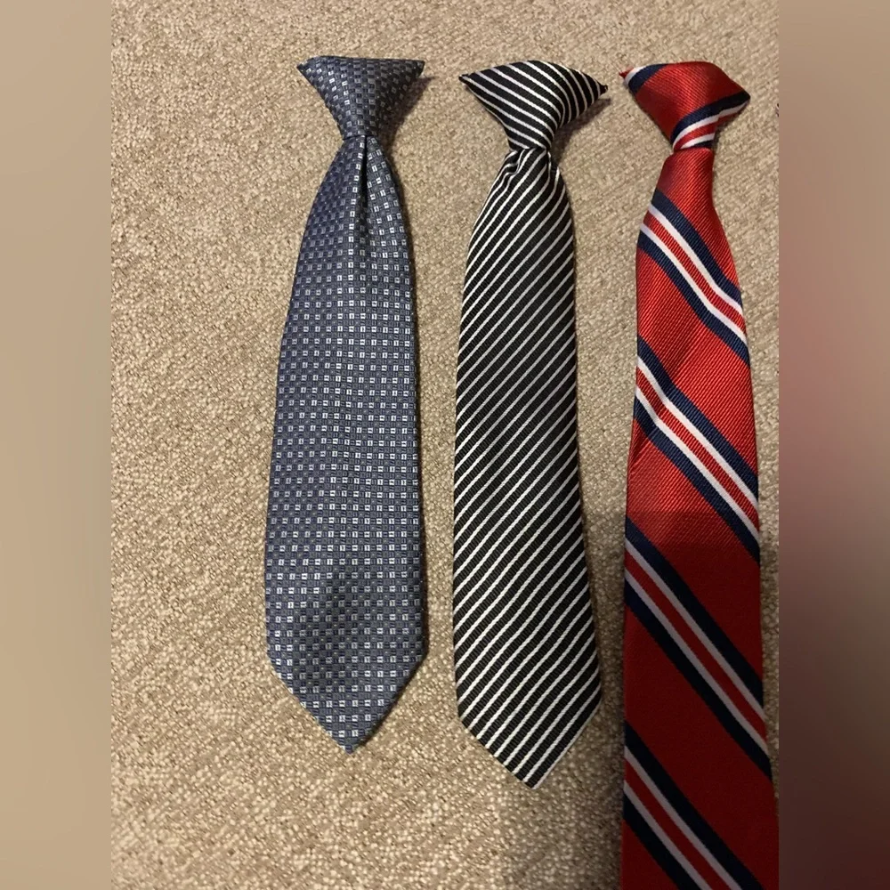 Boys Clip On Ties, Set of 4, Great Condition